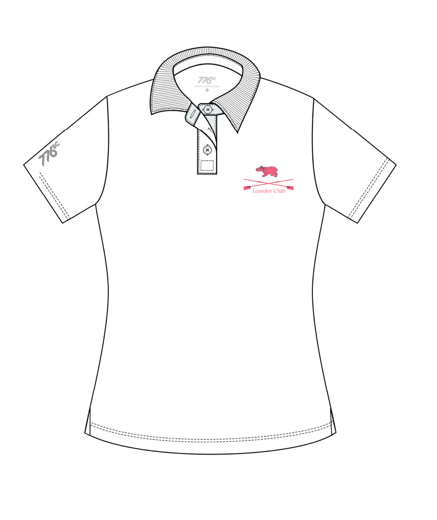 Women's Leander Podium Polo SS - White