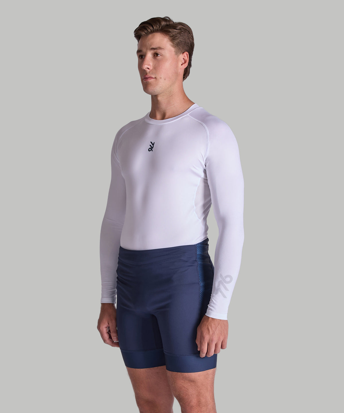 Men's 776BC Base Layer LS - White/Navy
