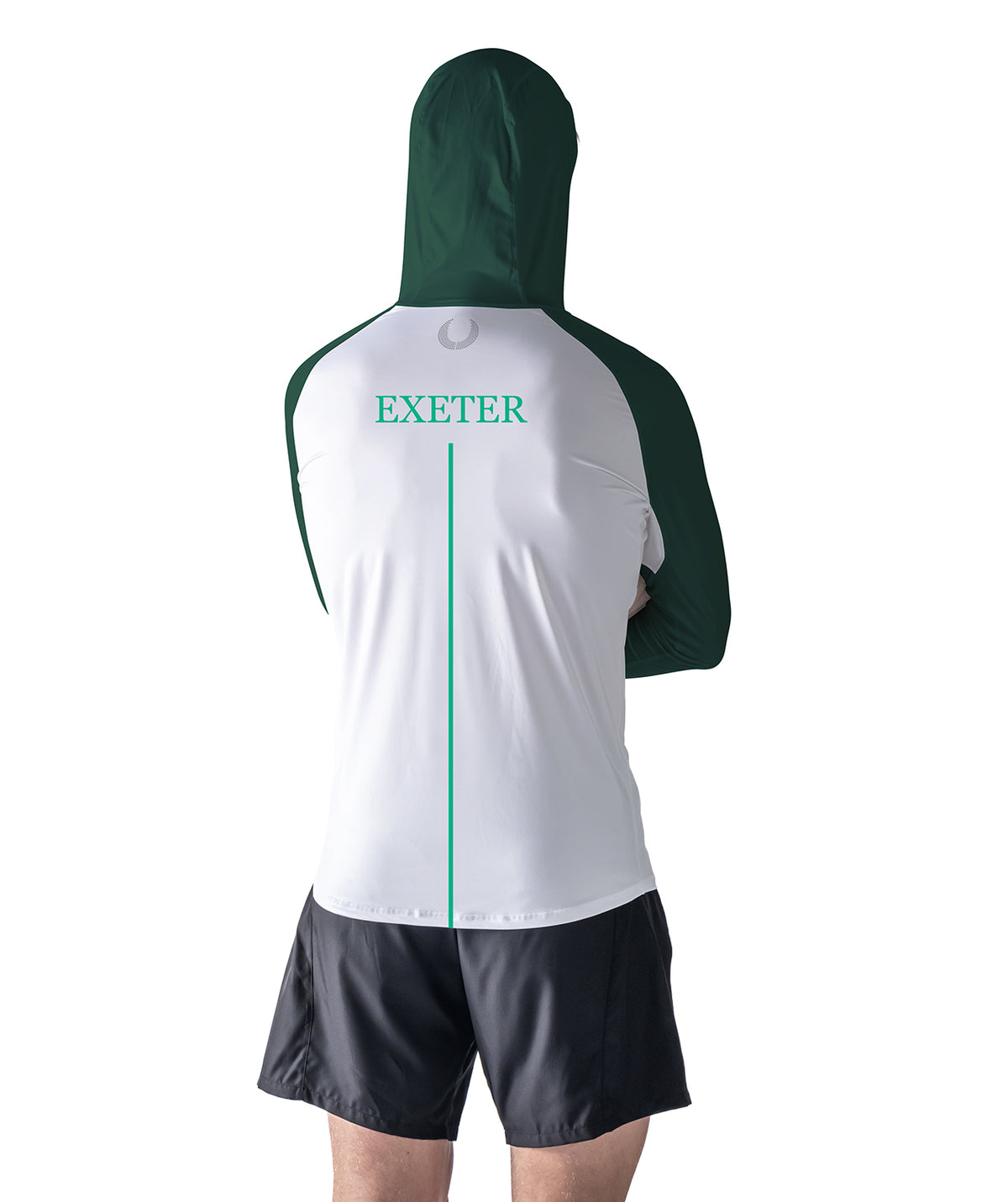 Men's Exeter University Sun Hoodie LS - White/Green