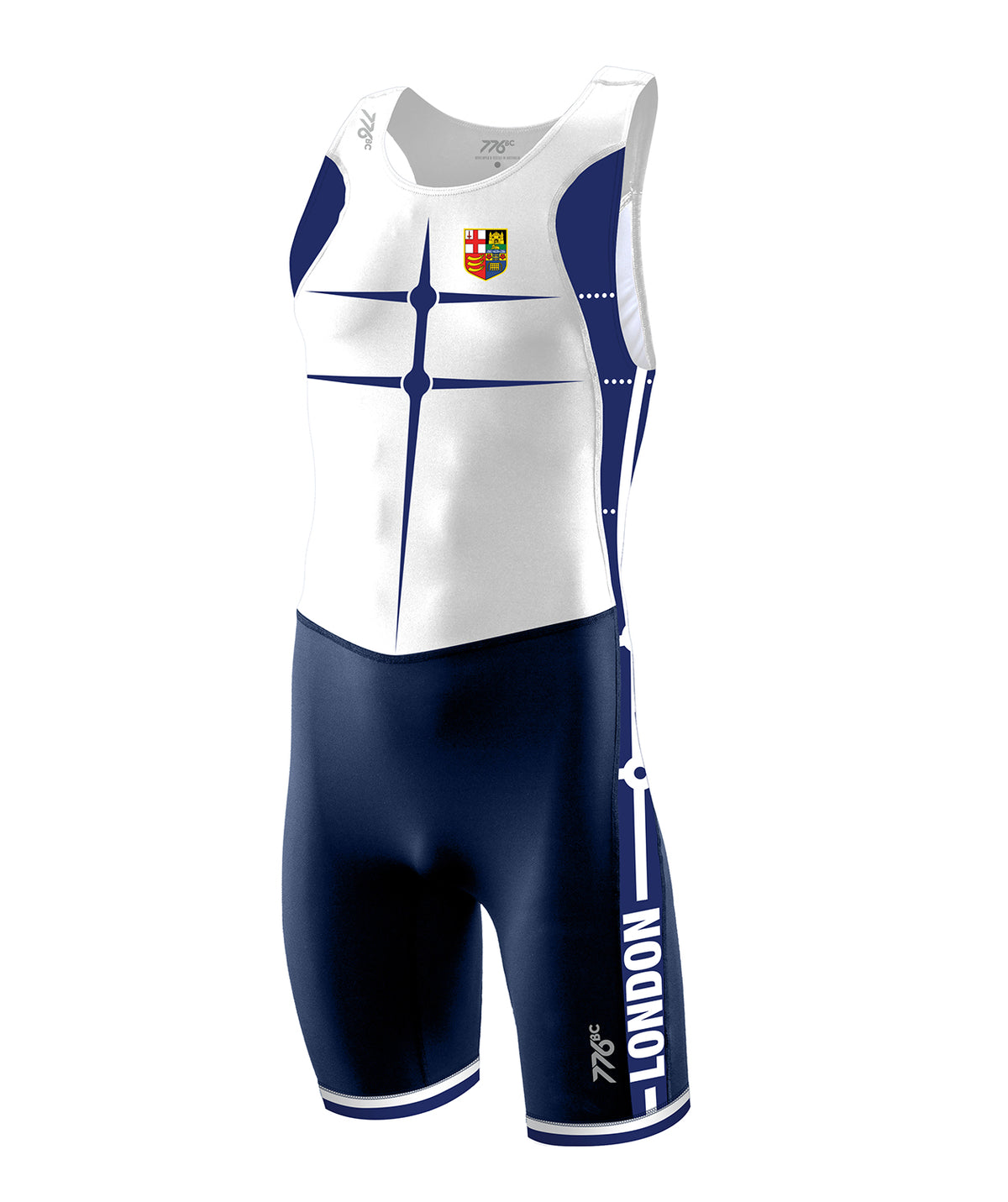 Men's London Rowing Club Motion Pro Unisuit - White/ Blue