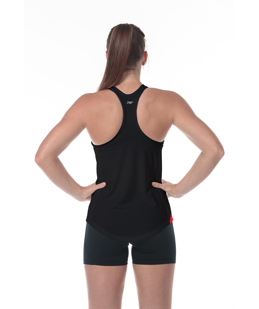 Women's Essendon Rowing Club Performance Tank - Black/Red