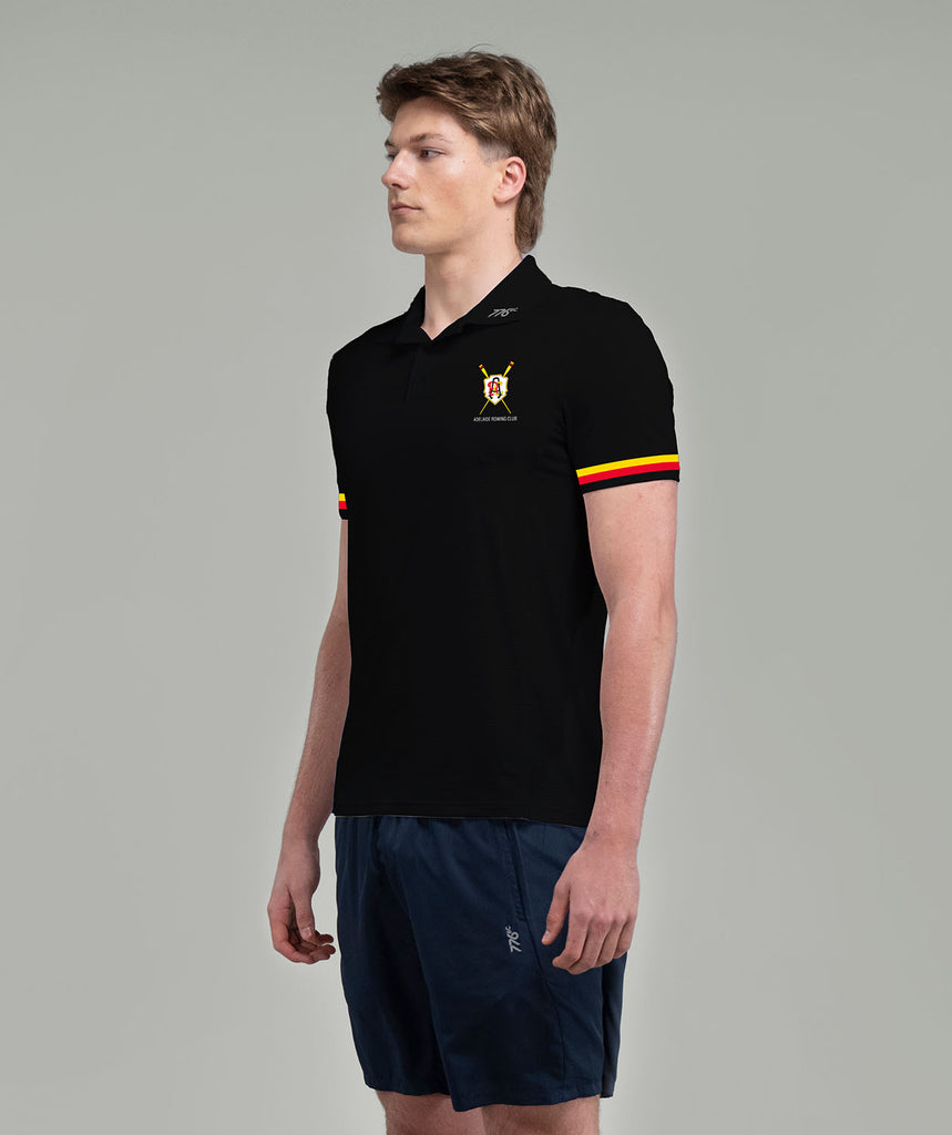 Men's Adelaide Rowing Club Polo SS - Black