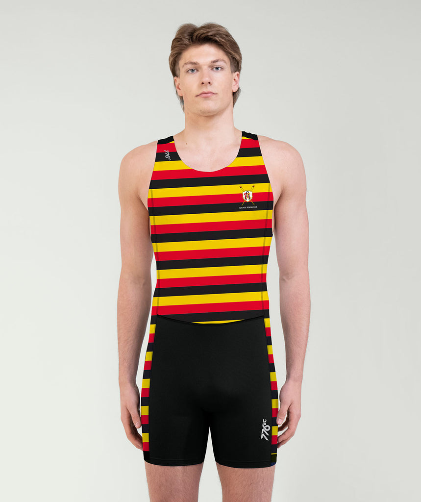 Men's Adelaide Rowing Club Sprint Unisuit - Black/Red/Yellow