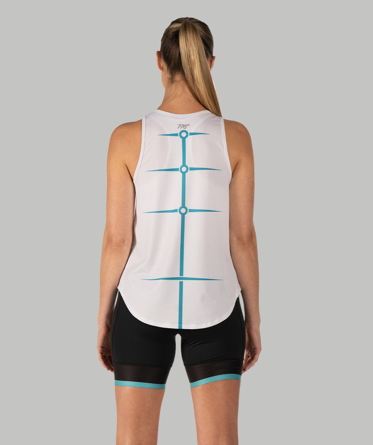 Women's Motion Pro Training Tank - White/Capri