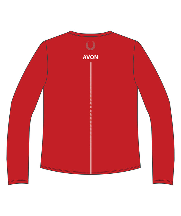 Women's Avon Rowing Performance T-Shirt LS - Red