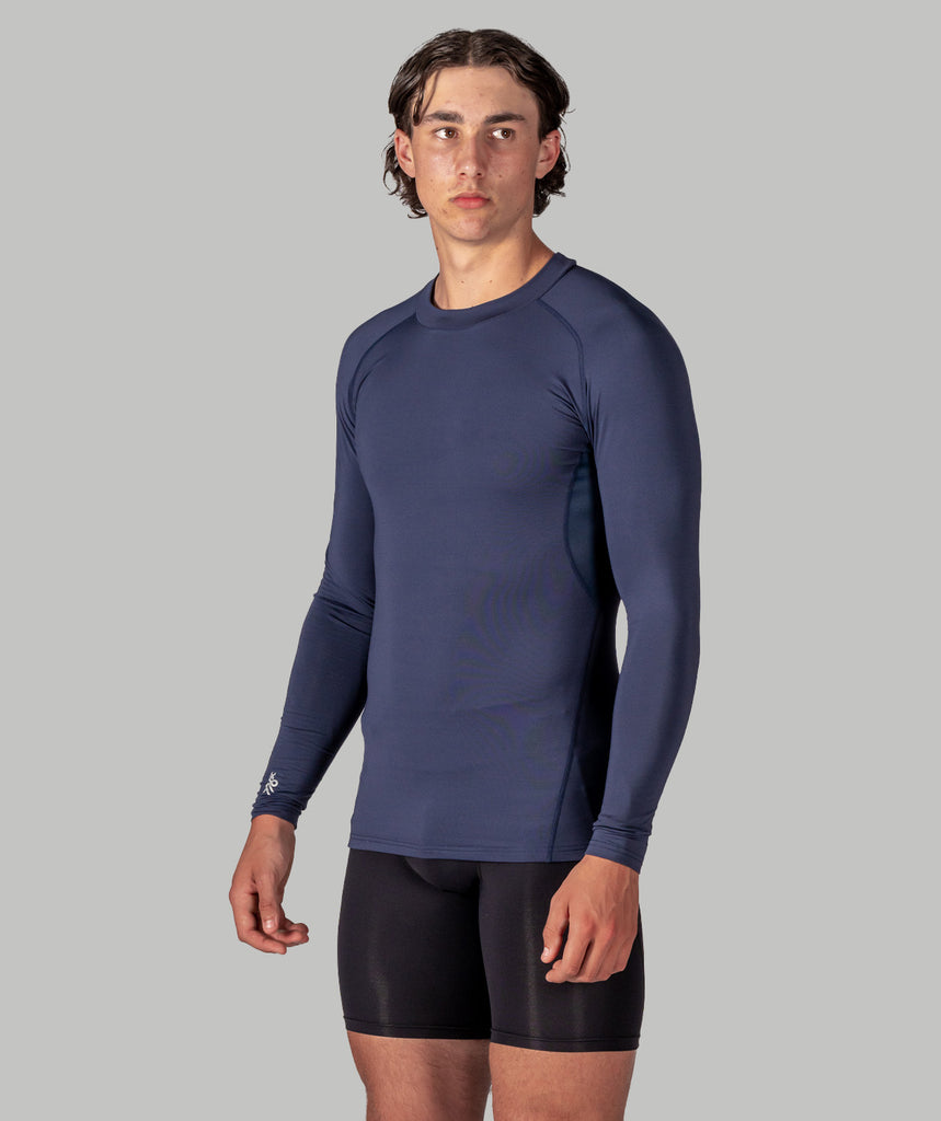 Men's Wreath Winter Base Layer LS - Navy