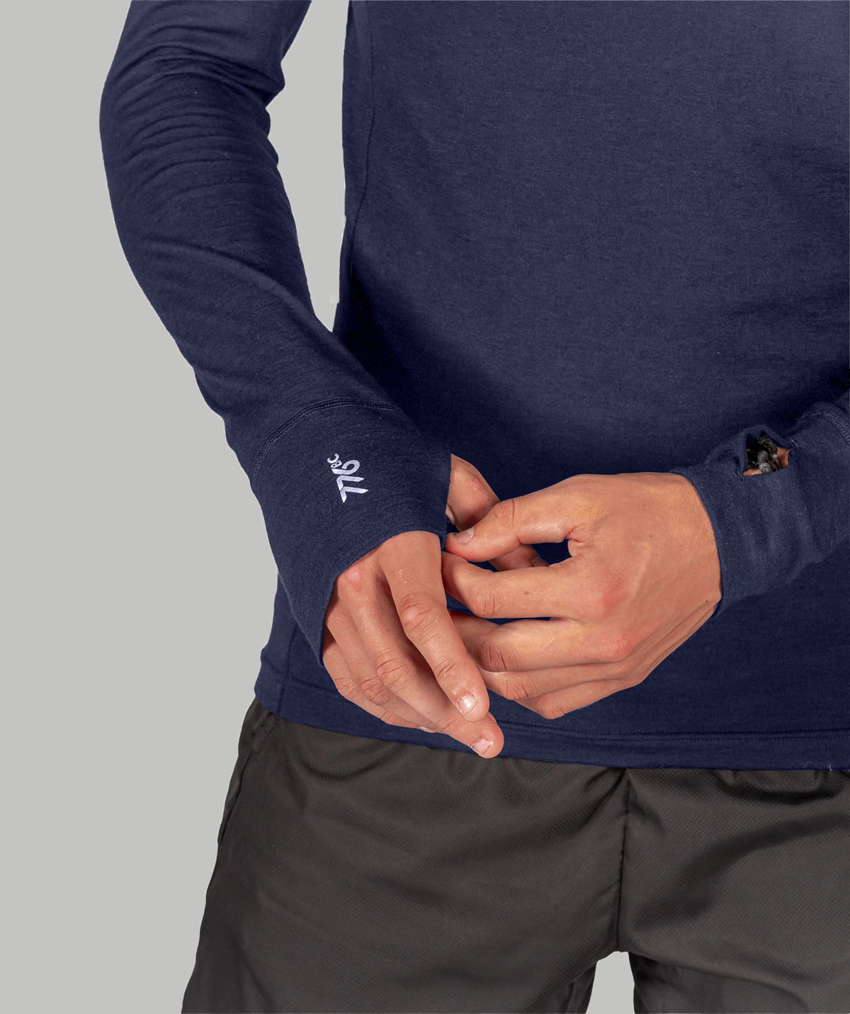 Men's Wreath Pro-Merino Crew - Navy