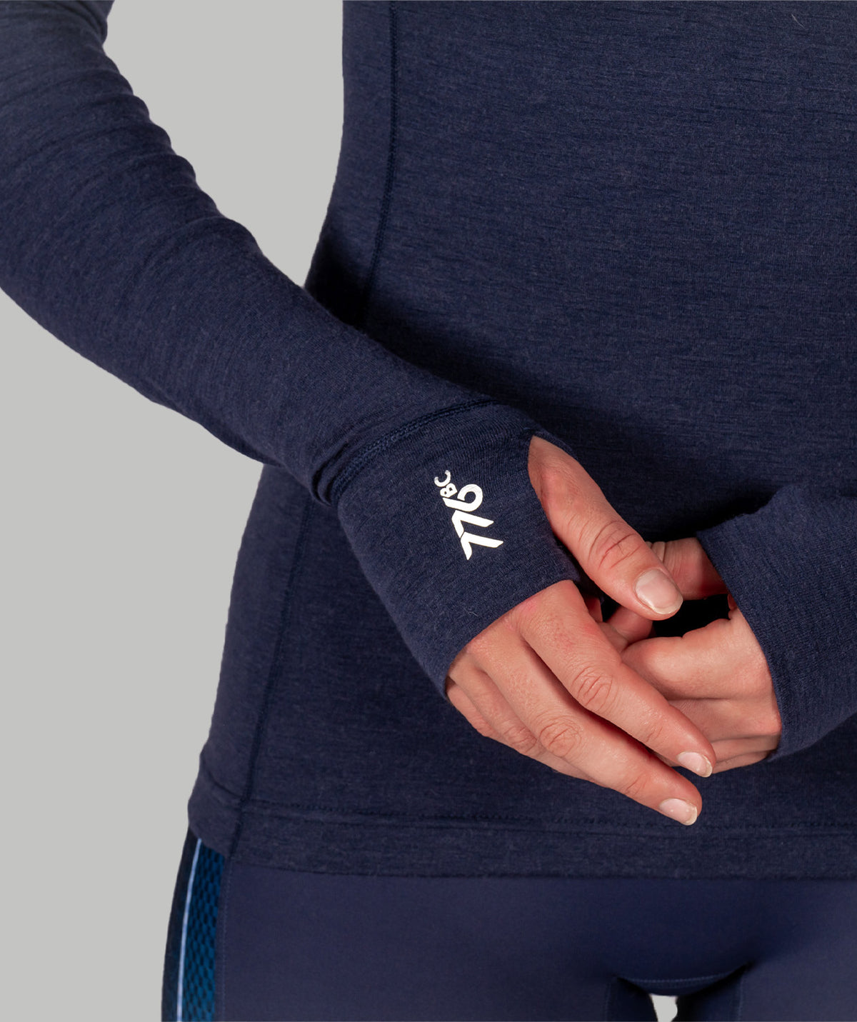 Women's Wreath Pro-Merino Crew - Navy