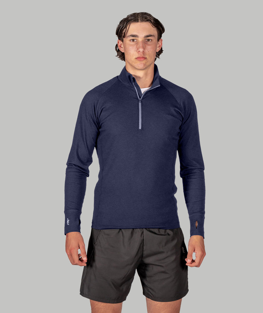 Men's Wreath Pro-Merino ¼ Zip - Navy