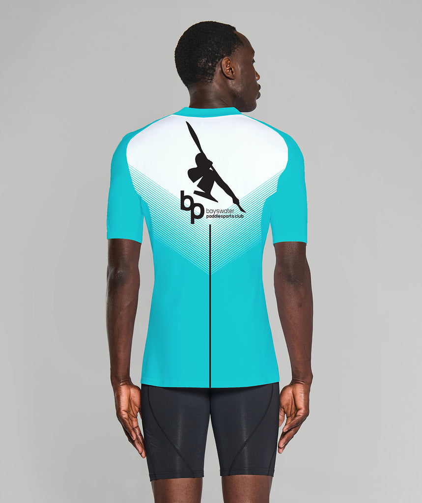 Men's Bayswater Paddlesports Club Base Layer SS - White/Aqua