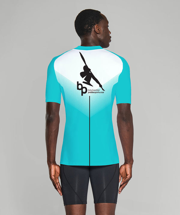 Men's Bayswater Paddlesports Club Base Layer SS - White/Aqua