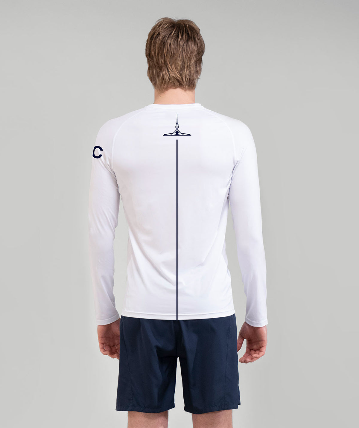 Men's Canberra Rowing Club Base Layer LS - White
