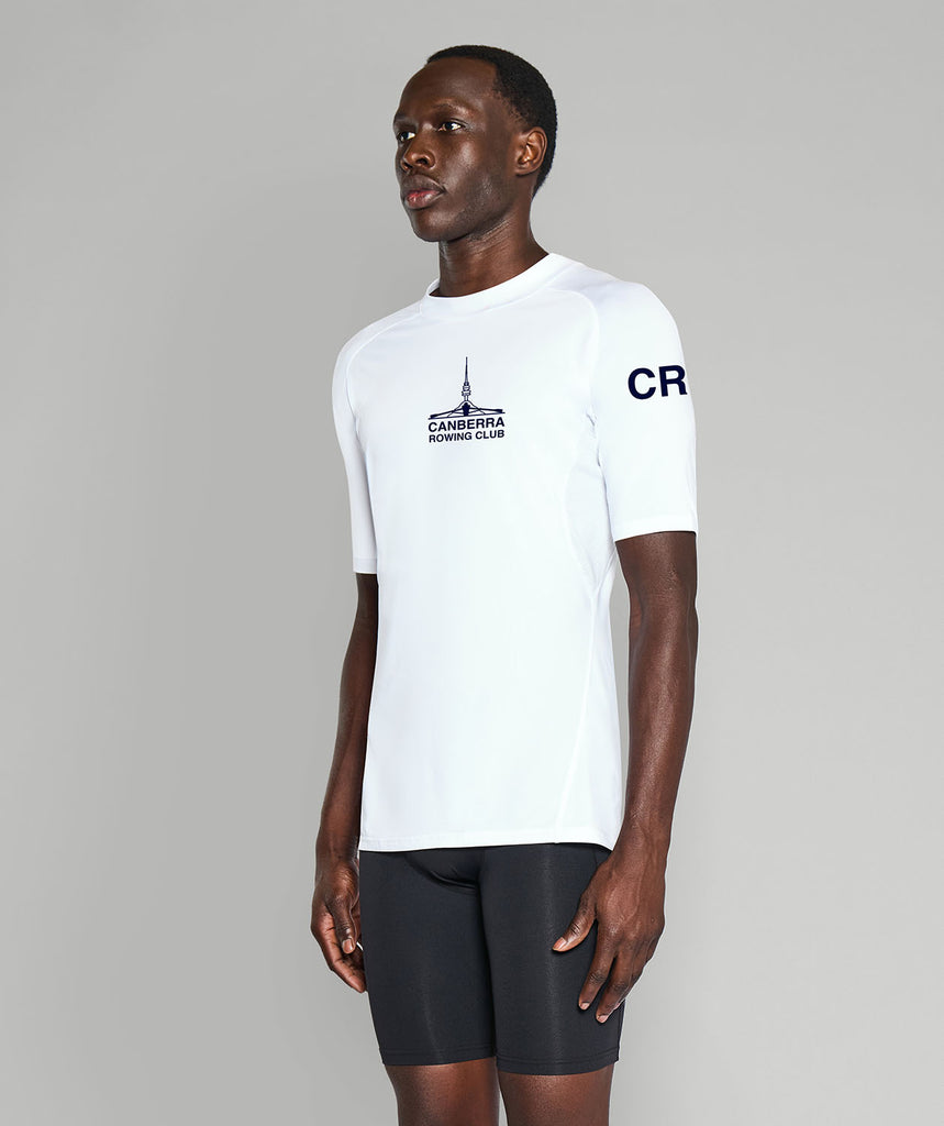 Men's Canberra Rowing Club Base Layer SS - White