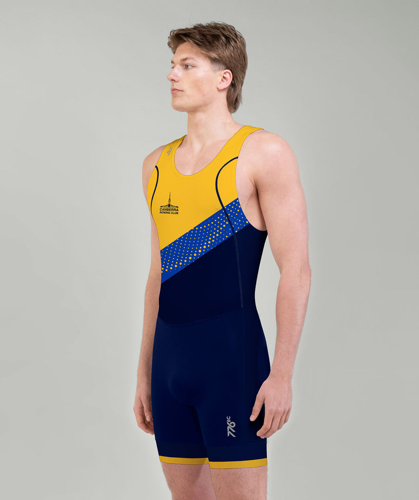 Men's Canberra Rowing Club Youth Pro Unisuit - Navy/Blue/Yellow