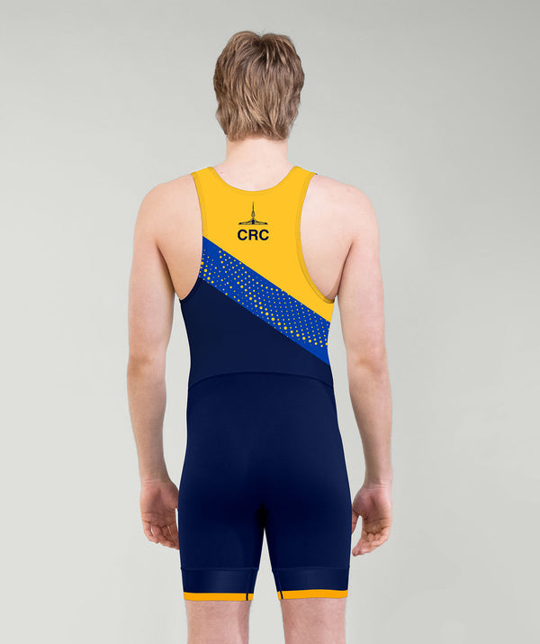 Men's Canberra Rowing Club Masters Streamline Unisuit Leg Band - Navy/Blue/Yellow