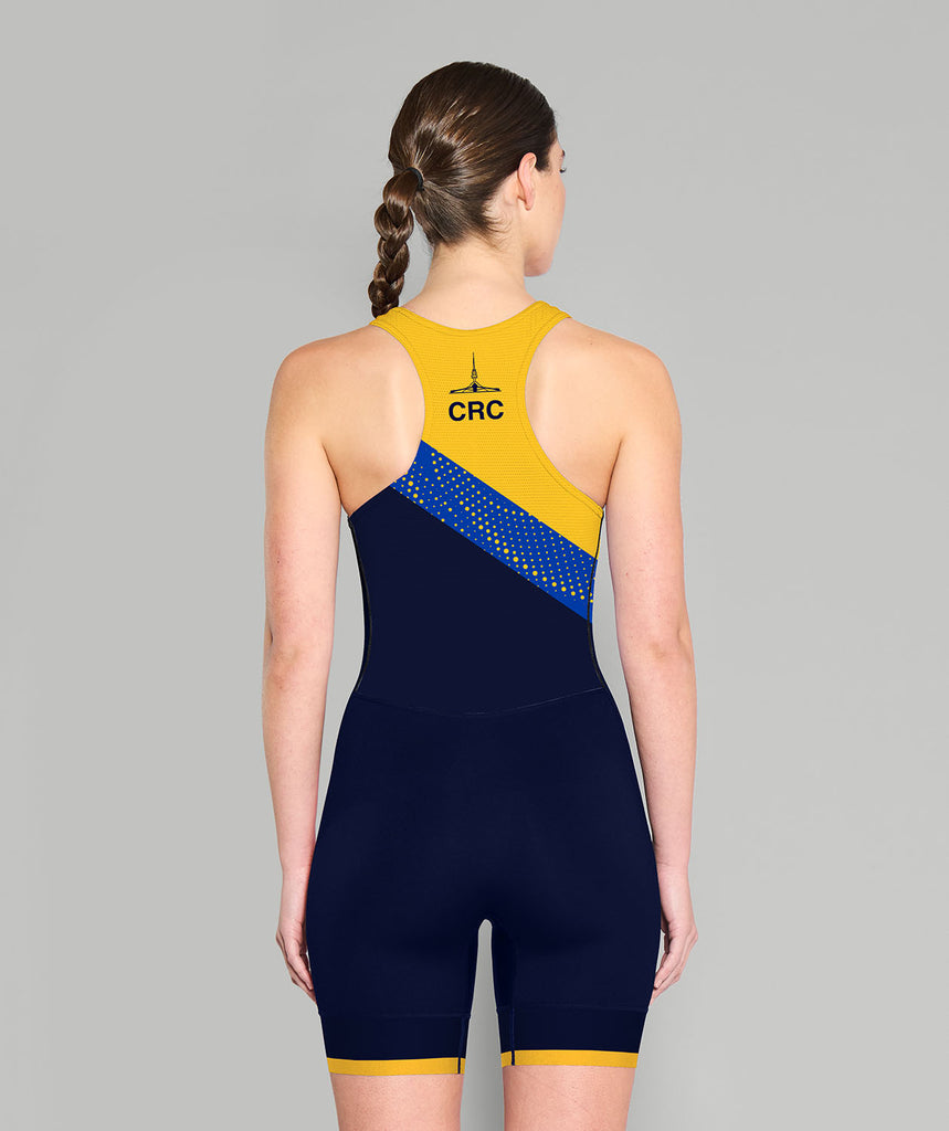 Women's Canberra Rowing Club Youth Pro Unisuit - Navy/Blue/Yellow