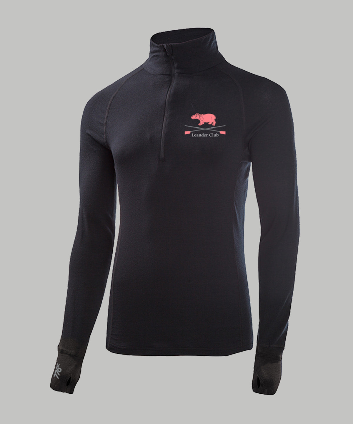 Men's Leander Athlete Kit Pro-Merino 1/4 Zip LS - Black