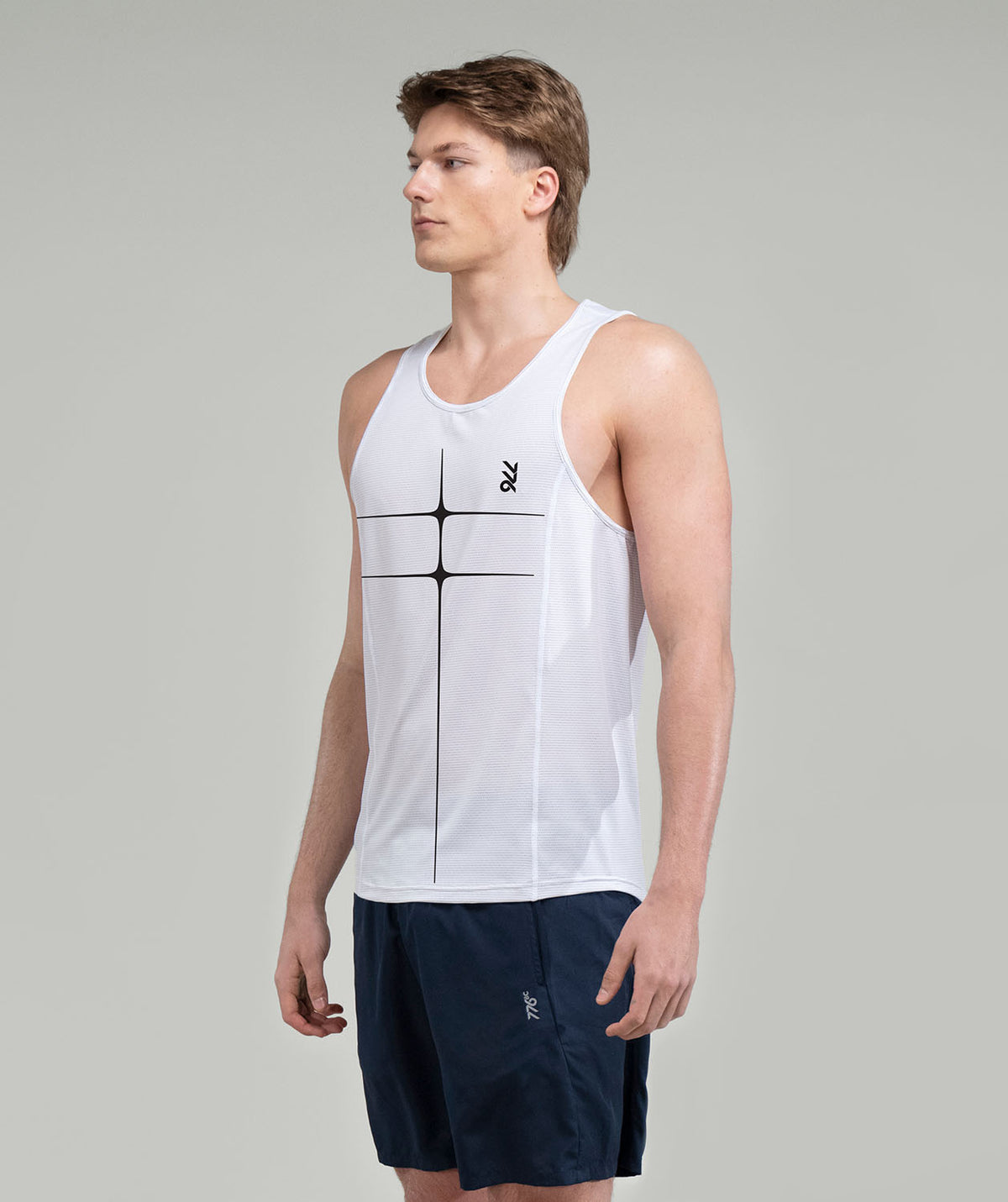 Men's 776BC Vivid Motion Performance Tank - White/Black