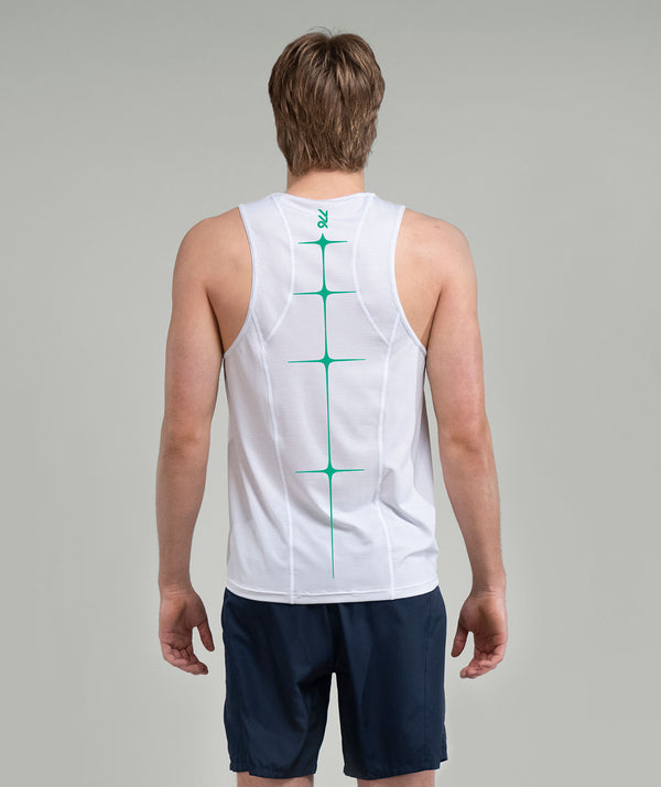 Men's 776BC Vivid Motion Performance Tank - White/Green