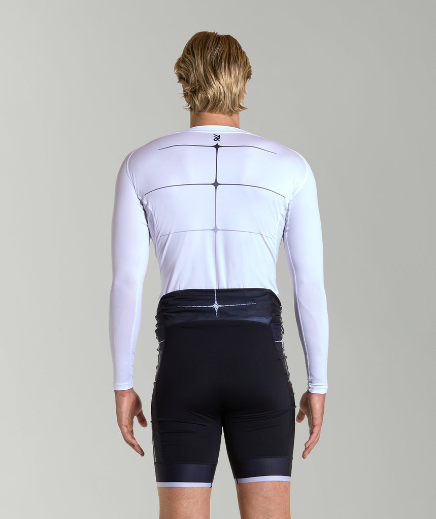 Men's Motion Pro Base Layer LS - White/Graphite (Copy)