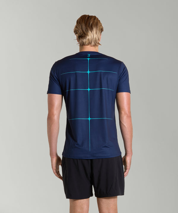 Men's Motion Pro Performance T-Shirt SS - Navy/Arctic Green