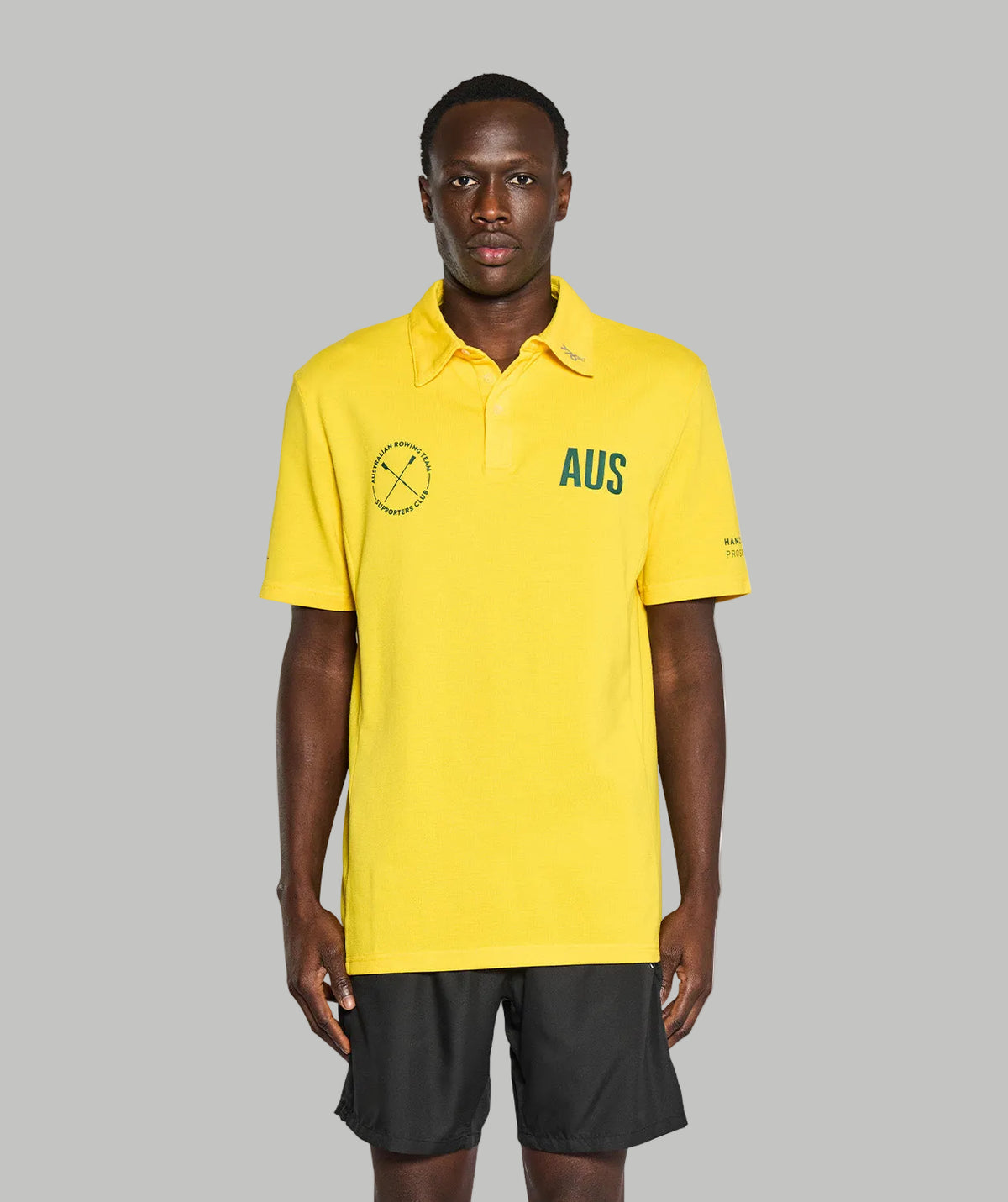 Men's Rowing Australia Supporter Club Pique Polo SS - Yellow