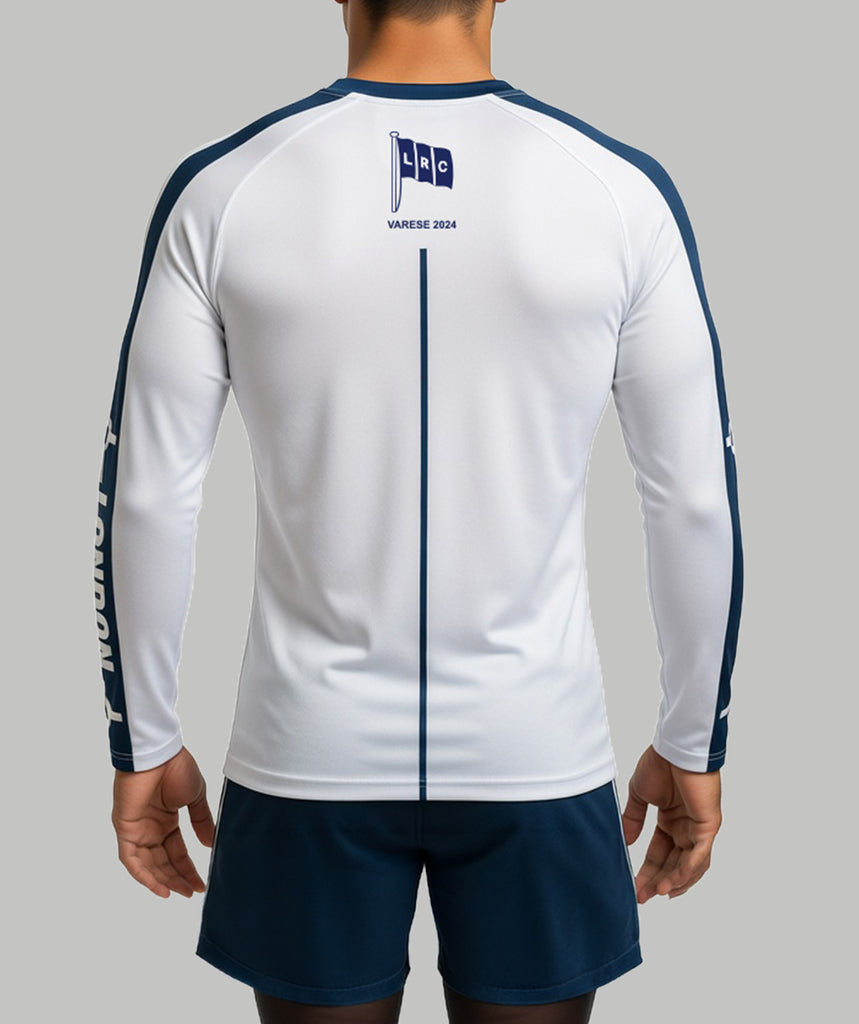 Men's London Rowing Club Active T-Shirt LS - White/Blue