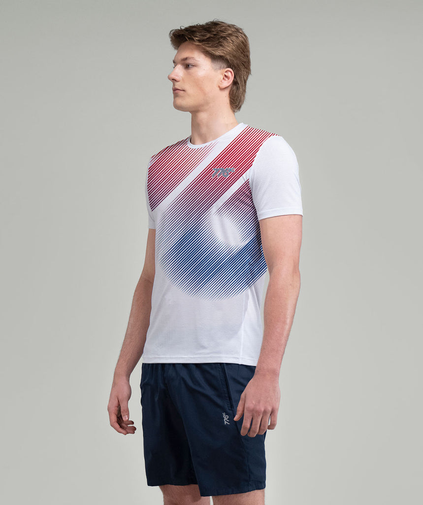 Men's 776BC Performance T-Shirt SS - White/Crimson