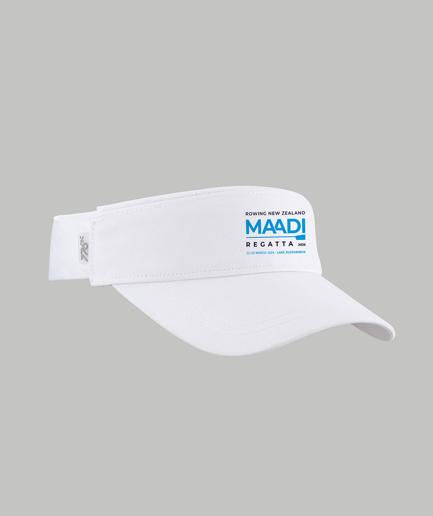 Unisex Rowing New Zealand Maadi 2026 Performance Visor - White