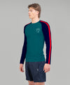 Men's Selwyn Rowing Base Layer LS - Navy/Green