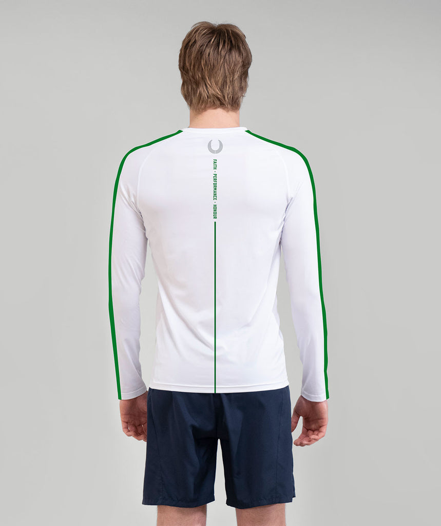 Men's St Luke's Anglican School Base Layer LS - White