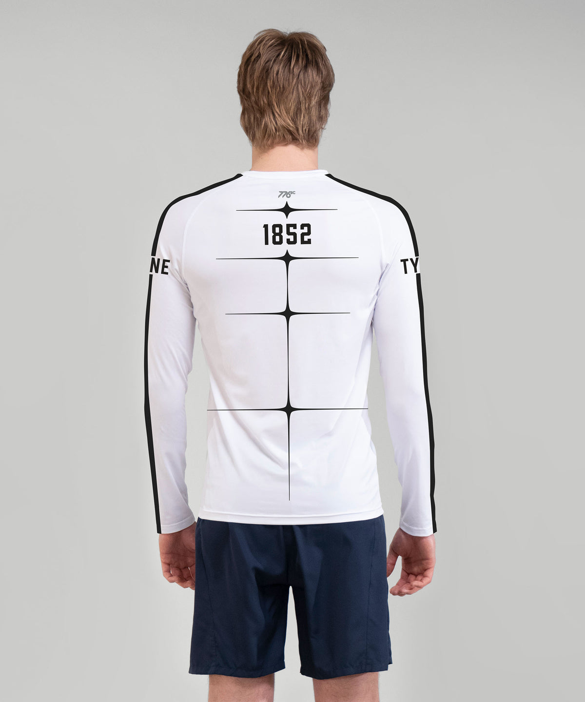 Men's Tyne Amateur Rowing Club Motion Base Layer LS - White/Black