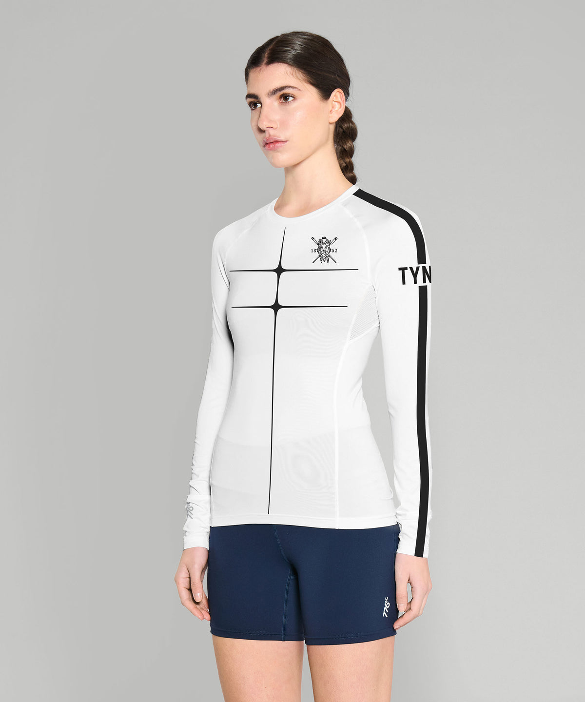 Women's Tyne Amateur Rowing Club Motion Base Layer LS - White/Black