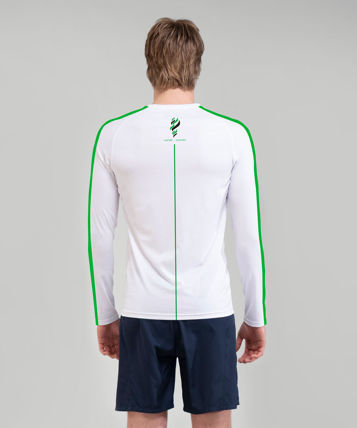 Men's Wainuiomata Base Layer LS - White/Green