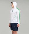 Men's Wainuiomata Sun Hoodie LS - White/Green