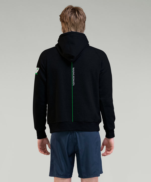 Unisex Wainuiomata Pop Over Hoodie - Black/White/Green