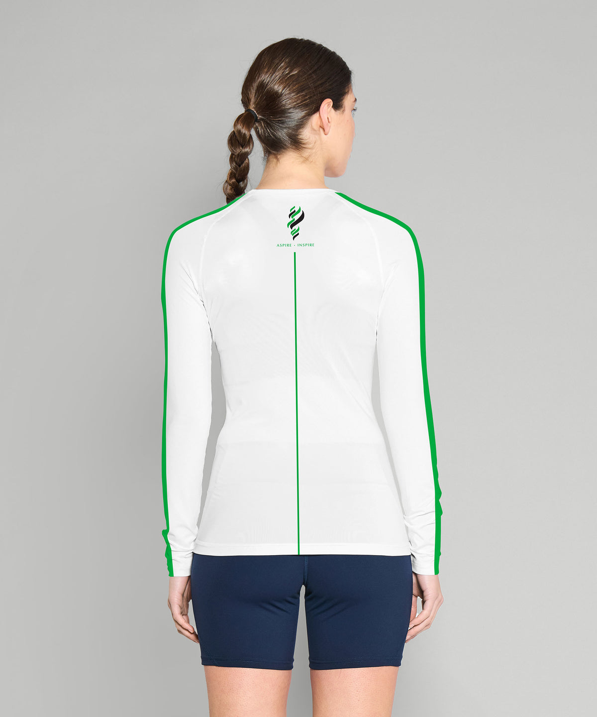 Women's Wainuiomata Base Layer LS - White/Green