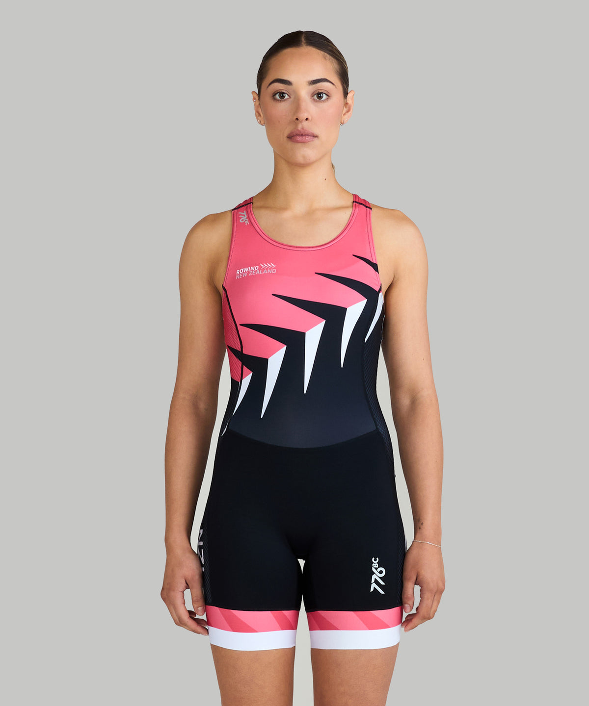 Women's 776BC X Rowing NZ Pro Unisuit - Black/Pink