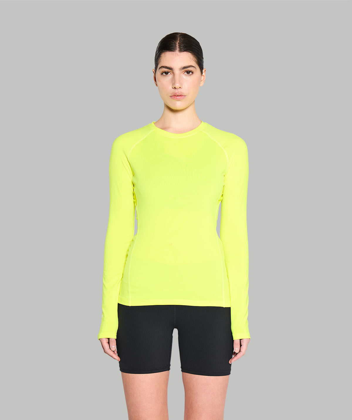 Women's Wreath Winter Base Layer LS - Neon Yellow
