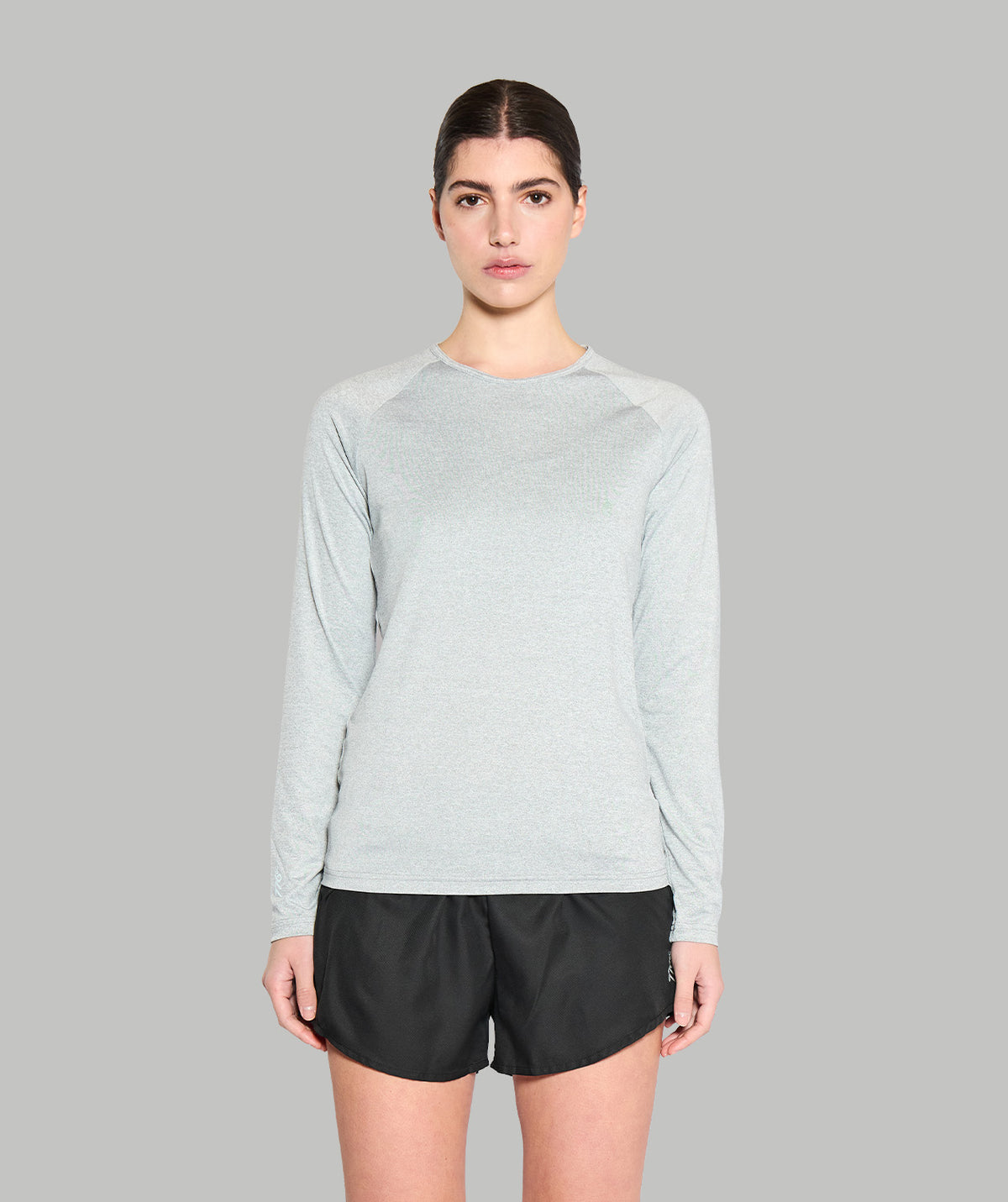 Women's Wreath Active LS T-Shirt - Grey