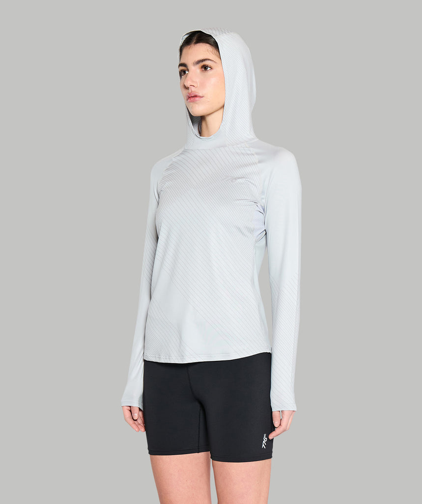 Women's Wreath Summer Hoodie - Graphic Gray