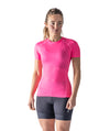 Women's Wreath SS Base Layer - Neon Pink