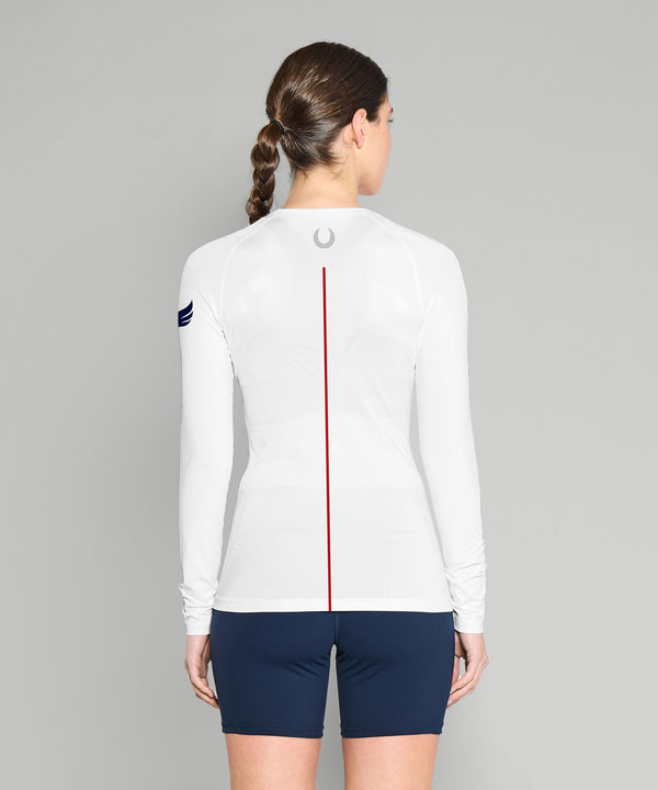 Women's Yarm School Base Layer LS - White