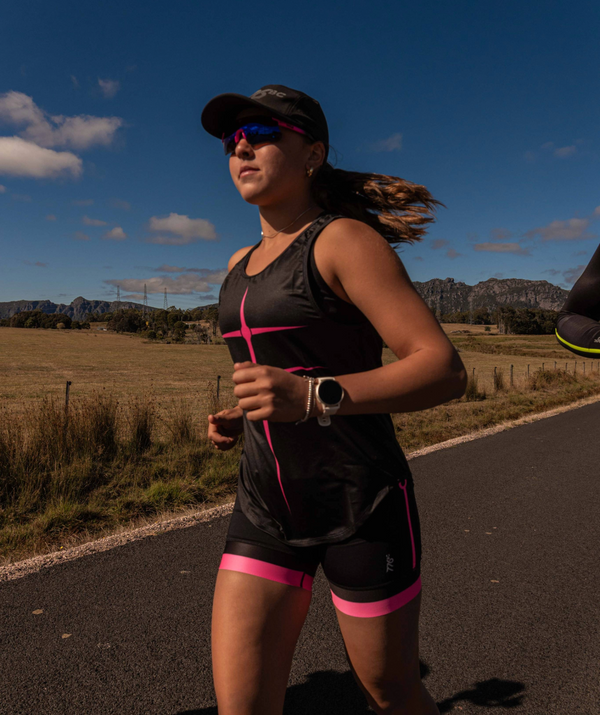 Women's Motion Pro Training Tank - Black/Neon Pink