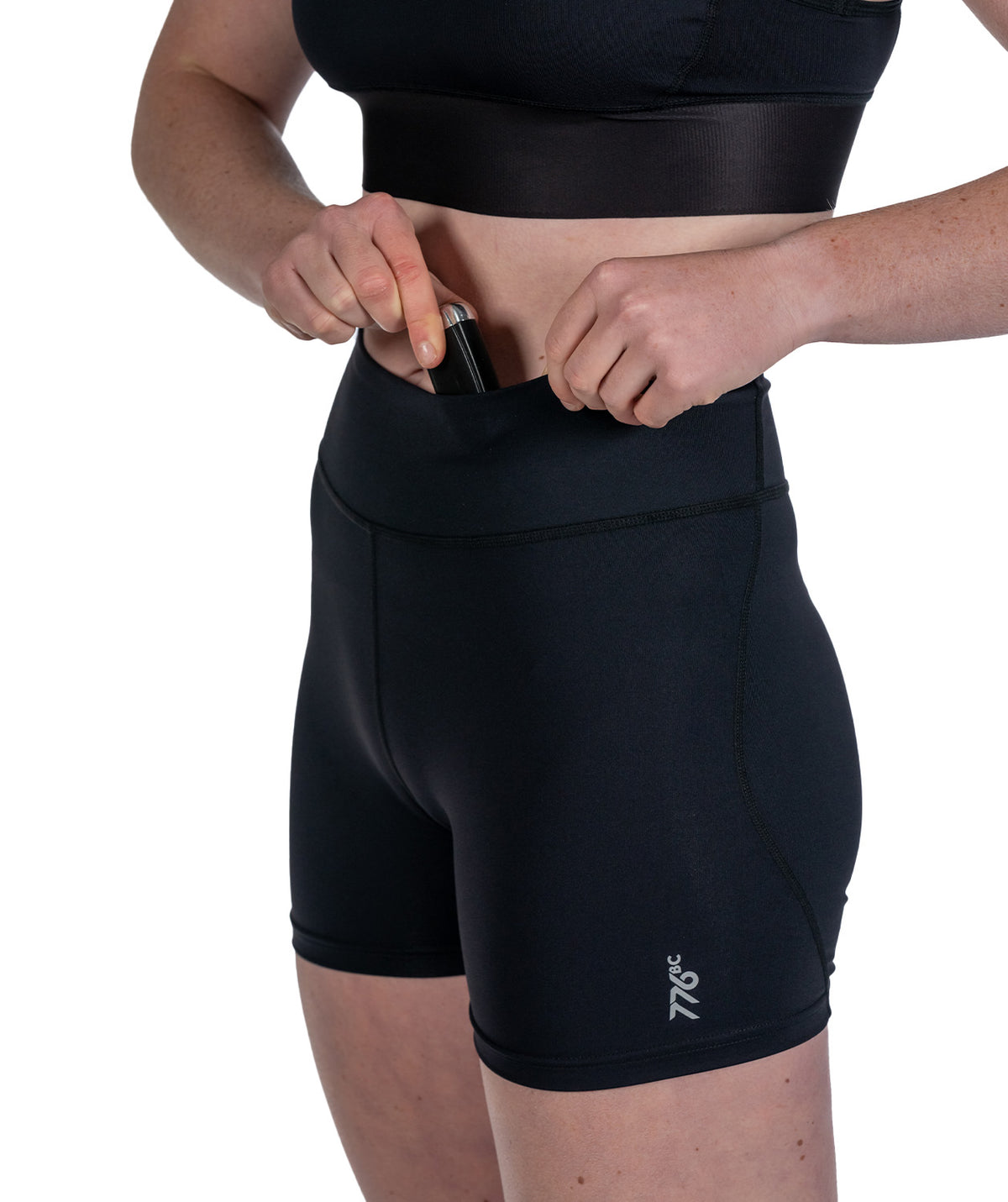 Women's Active Shorts Long - Black