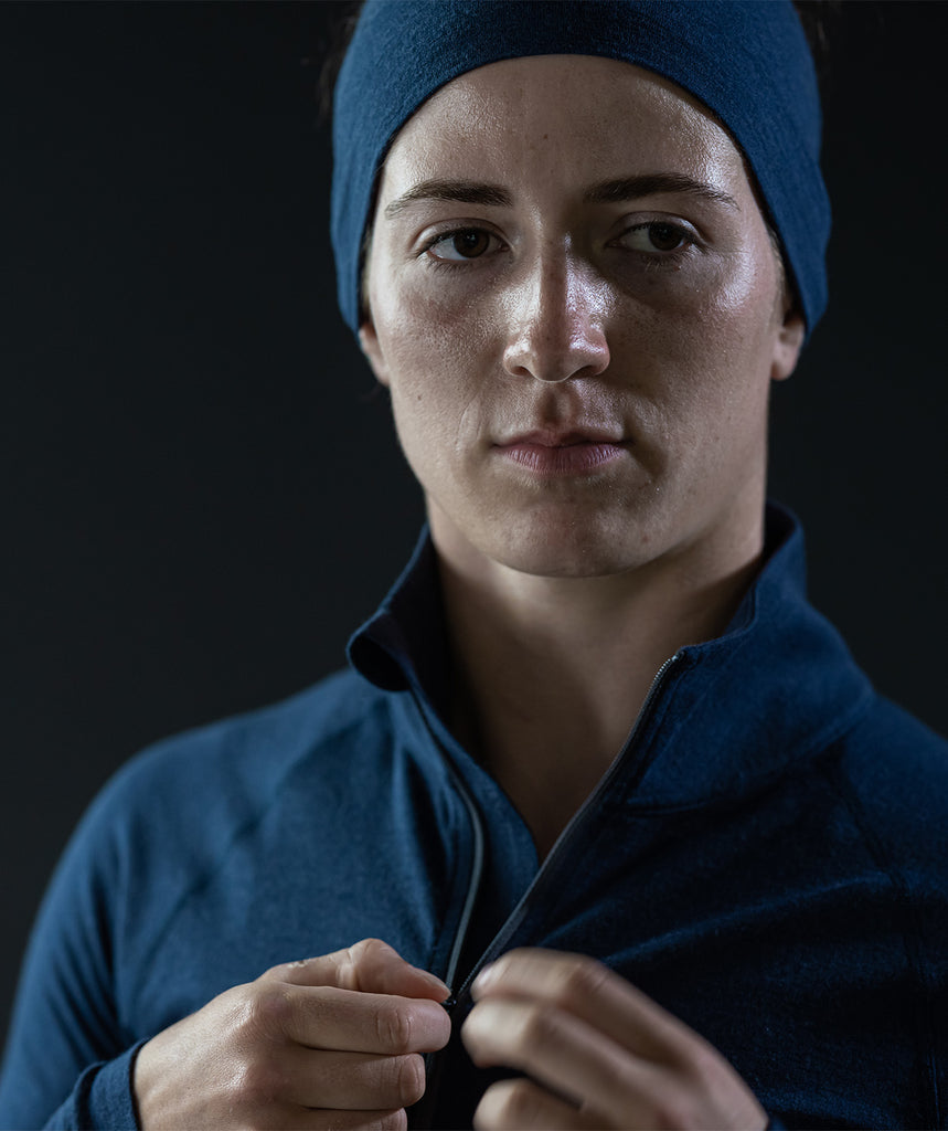 Women's Wreath Pro-Merino ¼ Zip - Navy